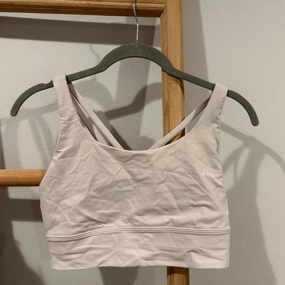 Lululemon Energy Bra Crossback Light Pink – Size 8